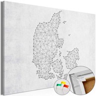 Slika na plutenoj podlozi Geometric Land [Cork Map] 120x80